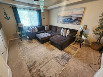 Sectional Sleeper Sofa With Chaise + Ottoman + Storage FREE DELIVERY