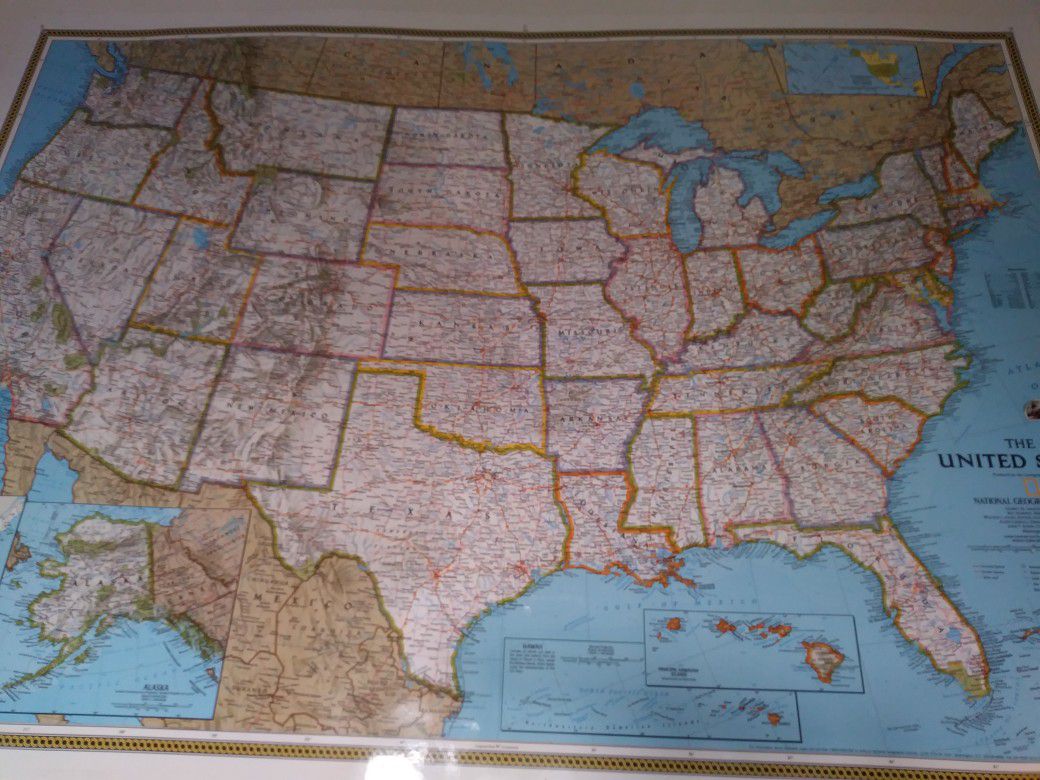 Large United States map