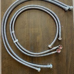Everbilt 4 ft. Universal Stainless Steel Washing Machine Hose with Elbow