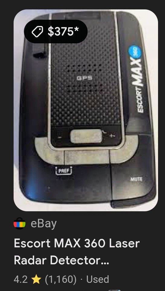 Escort Max 360 Laser Radar Detector 