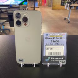 Excellent Condition: Unlocked iPhone 15 Pro Max - 256GB Natural Titanium