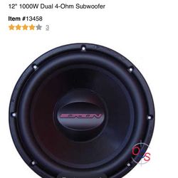 Orion 12” Subwoofer 1000 Watts