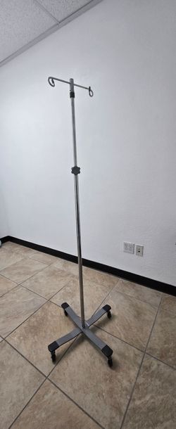 Adjustable Rolling IV Pole Stand with Wheels