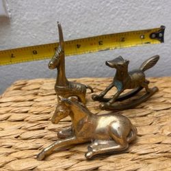 SET DE ANIMALES DE BRONCE