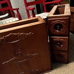 Vintage Ornate Sewing Machine Drawers