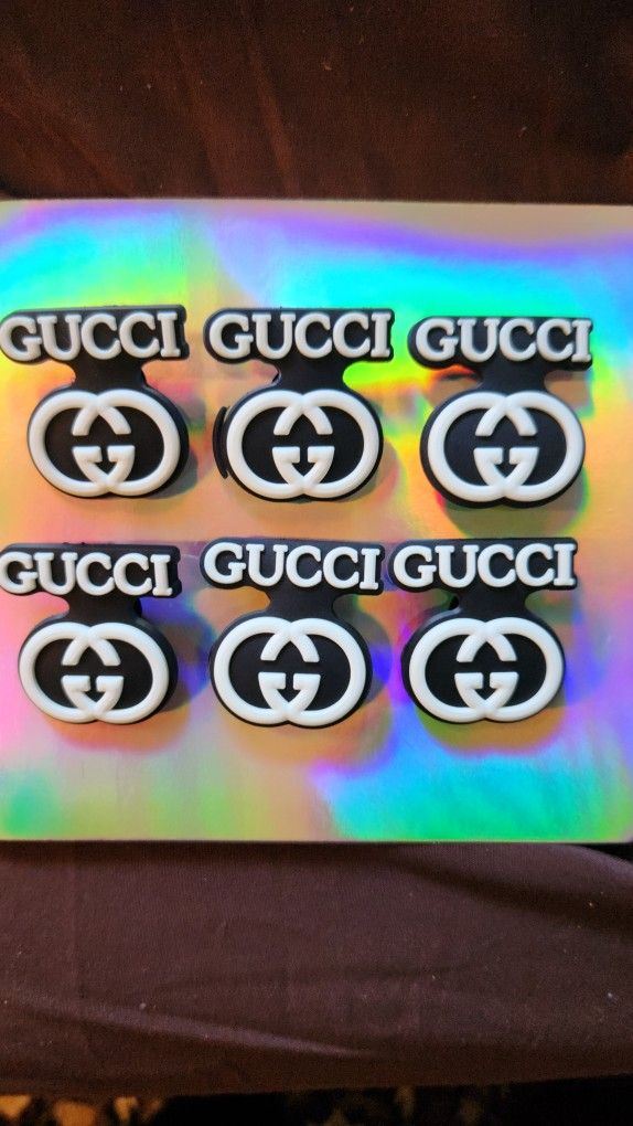 Gucci Croc Charms 6 Pieces Luxury Designer Fashion Bag Keychain Accessories