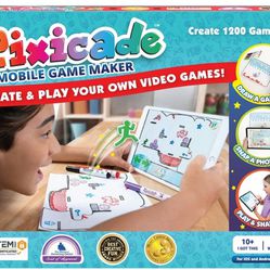Pixicade Kid's Mobile Game Maker, Create 1200+ Virtual Games, Learn Math & Technology, Ages 6-12+