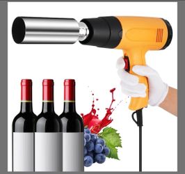 Electric Heat Gun with Bottle Shrink Attachment