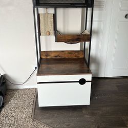 Cat Tree With Litter box Storage 