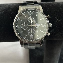Men's Black EVROS Chronograph Watch