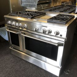 GE Monogram 48” Stainless Steel Dual Fuel Range Stove 