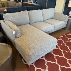 Grey Boucle LAF Chaise Sectional