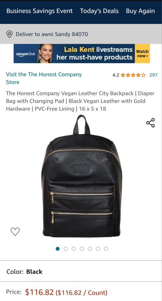The Honest Company Vegan Leather City Backpack |