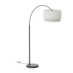Zebu Large Linen Floor Lamp - Black (Delivery Available!! )