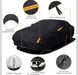 STANDARD BLACK AUTO CAR COVER FOR SEDAN LIKE NEW