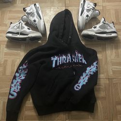 Thrasher Blue And Red Hoodie