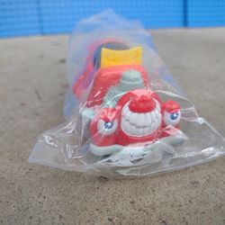 1996 Wendy's Kids Meal Toy CAR-TOONS HOT ROD Pull Back Car Red Convertible