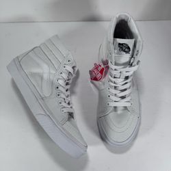 Vans Sk8-Hi Canvas True White Lace Up High Top Sneakers Women 6.5 Men 5