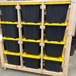Garage Tote Storage Organizer Rack 
