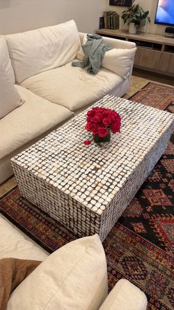 Coffee table coconut shell wood