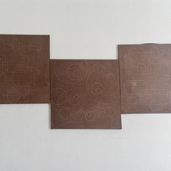 Modern 3-Piece Suede Canvas Wall Art Set