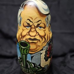 Unique Vintage RUSSIAN PRESIDENTS Nesting Dolls