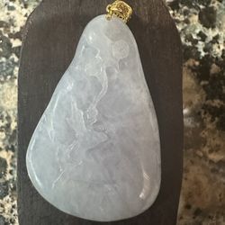 SUPER ICY LAVENDER Jade Deer and Plum Blossom Pendant