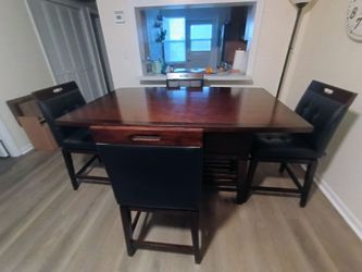 Wood dining table