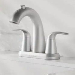 Bathroom Faucet With Fountain Mode In Brushed Nickel