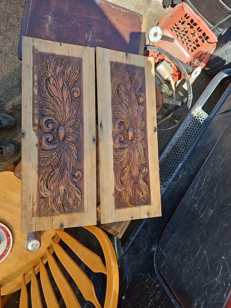 Two Wood Engraved Boards