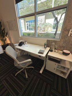 Adjustable Office Desk with chair