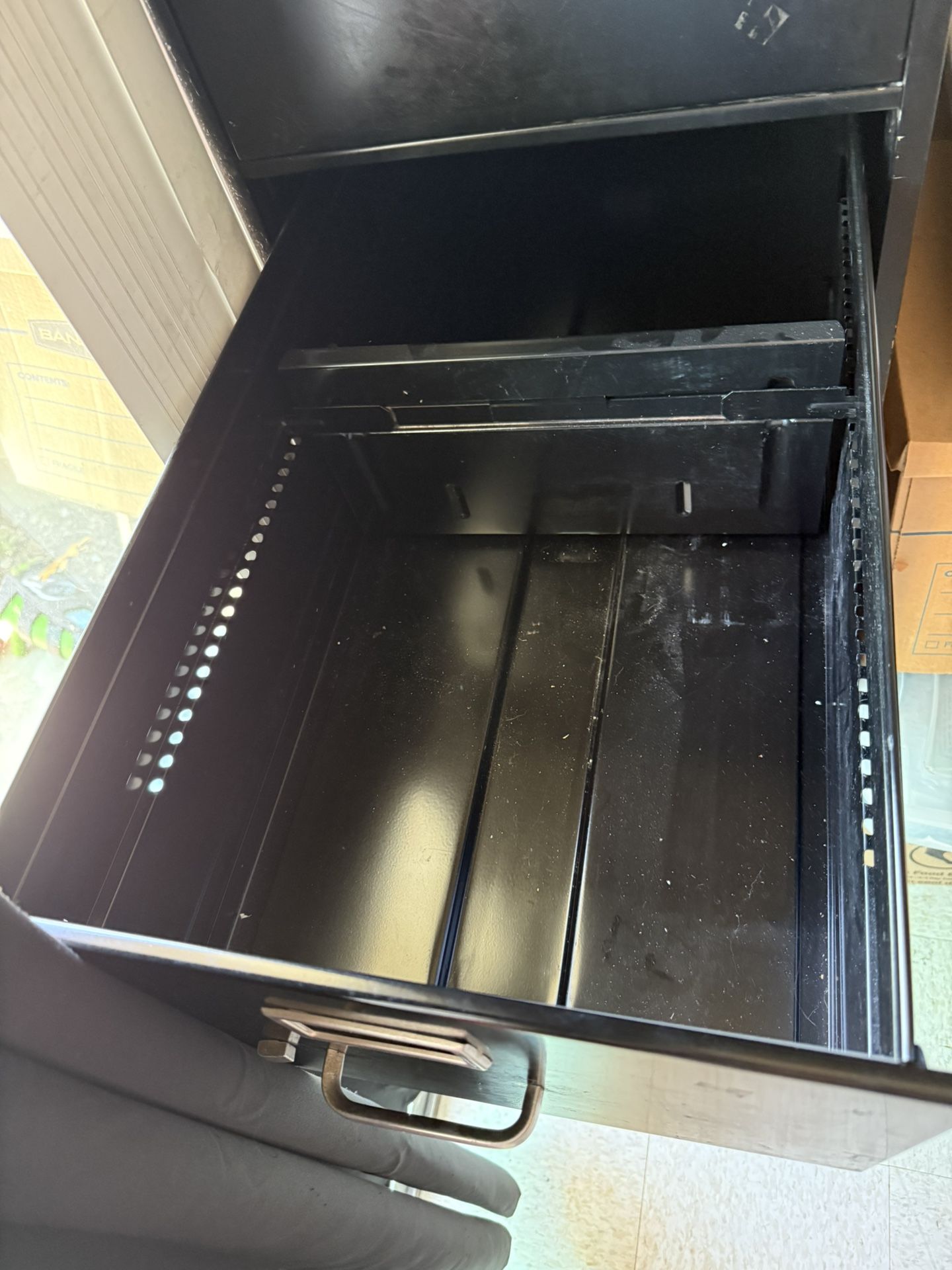 2 Black File Cabinets 