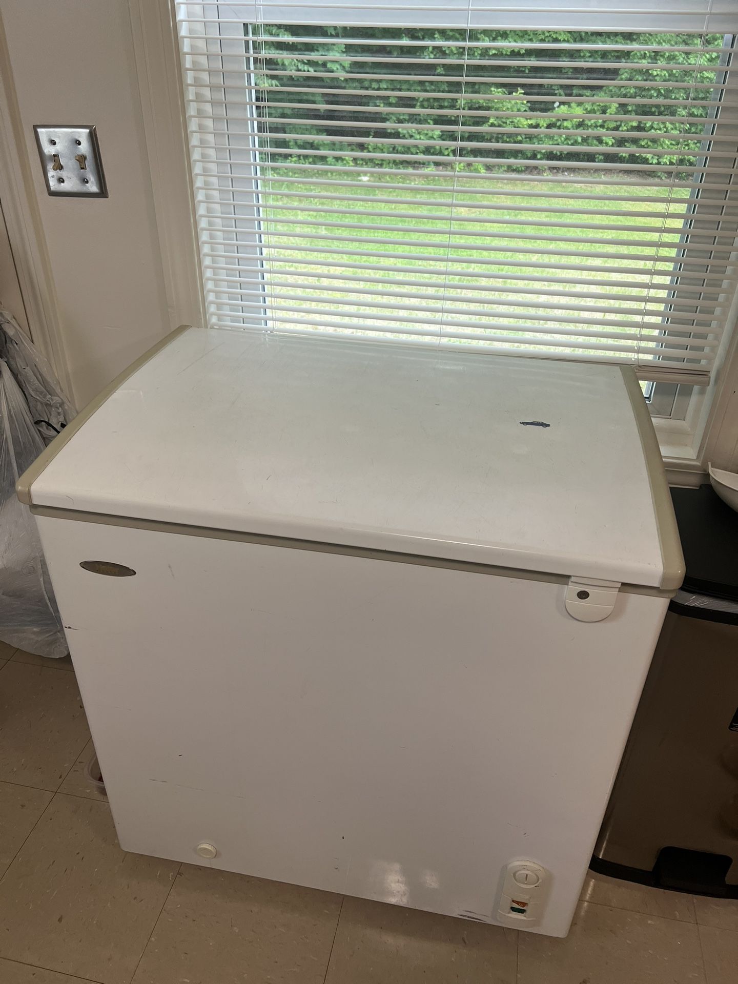 White Chest Freezer.