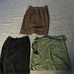 Skirts bundle size 14 brown, green, and black 