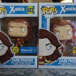 Dark Phoenix Funko Pop Bundle (Walmart And Hot Topic Exclusive) Glow In The Dark - X-Men Marvel Comics Jean Grey