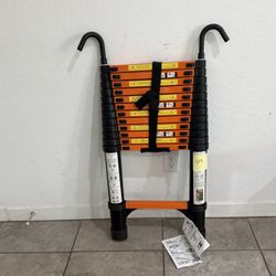 Metallic heavy duty Orange telescopic ladder - 12.5 feet - L139