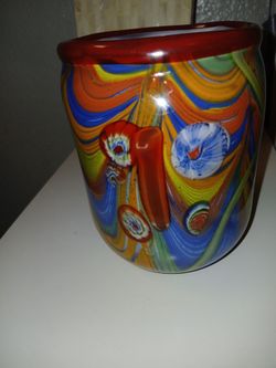 Murano Millefiorie art glass vase