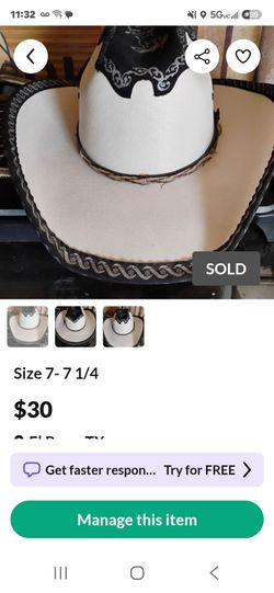 Cowboy hat size 7-71\2straw cowboy hat