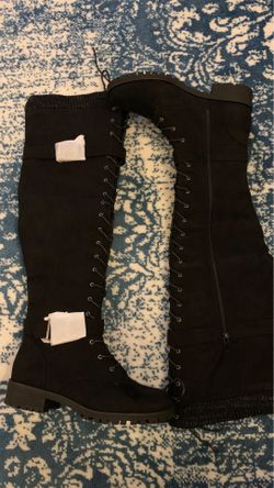Over the knee combat boots