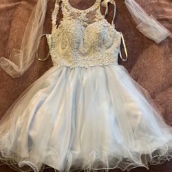 Light Blue Homecoming Dress 