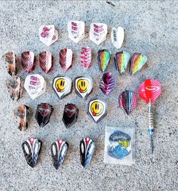 Dart with 29 Dart Flights Harley Davidson - Biker - Happy Faces - Reflective and More
