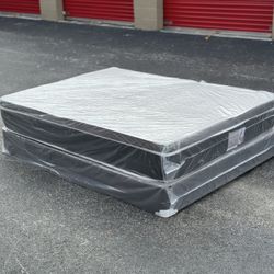 Queen Mattress Set PillowTop – Brand New –  Same Day Delivery Available 🚚