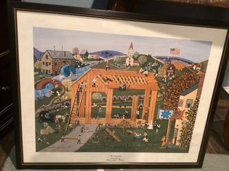 Folk art print, limited edition , COA