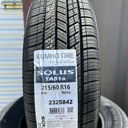 BRAND NEW SET OF KUMHO TIRES 215/60r16 215/60/16