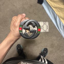 Gucci Belt - Men’s Size 34 - GG Monogram with Black/Web Buckle