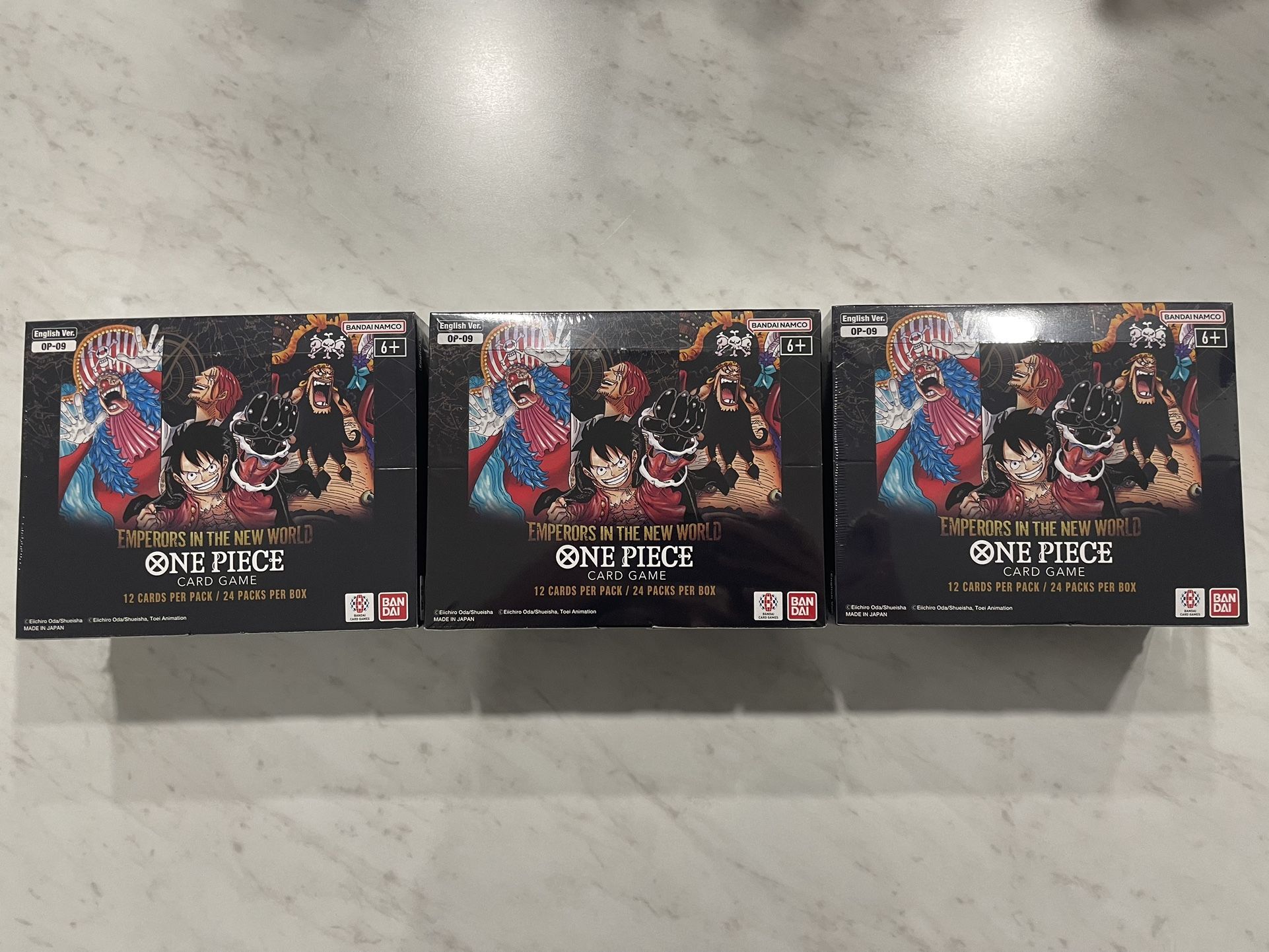 One piece emperors in the new world OP09 English booster boxes SEALED (3 available)