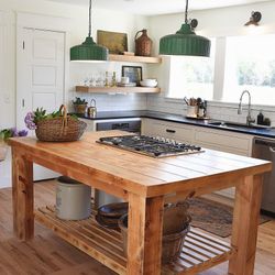 Custom Designed Rustic Style Kitchen Islands.