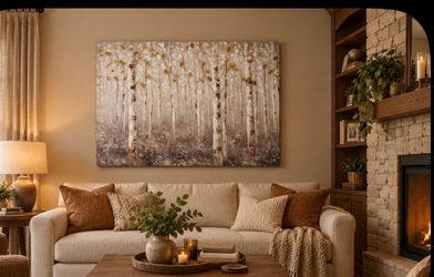 Wrapped canvas art piece