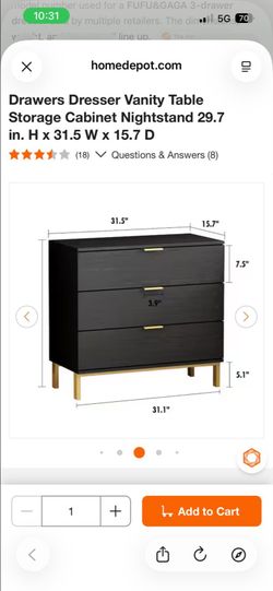 3 Drawer Dresser