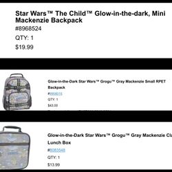 Pottery Barn Kids—Grogu Backpacks And Lunch Bundle 